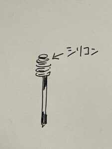 シリコン製の耳かき棒